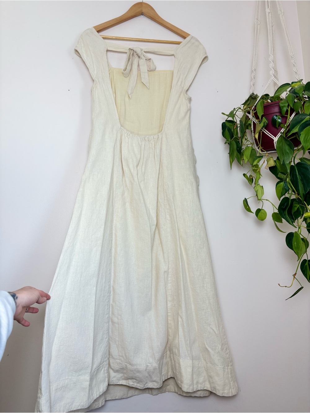 Free People Cartagena Cotton-Linen Dress In Ivory - Picture 7 of 11